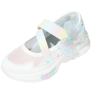 他她童鞋女童透气网面鞋春夏小女孩玛丽珍运动鞋小蝴蝶洋气宝宝鞋