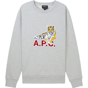 【618狂欢】A.P.C. 女士秋冬品牌标志植绒刺绣棉质平纹布卫衣