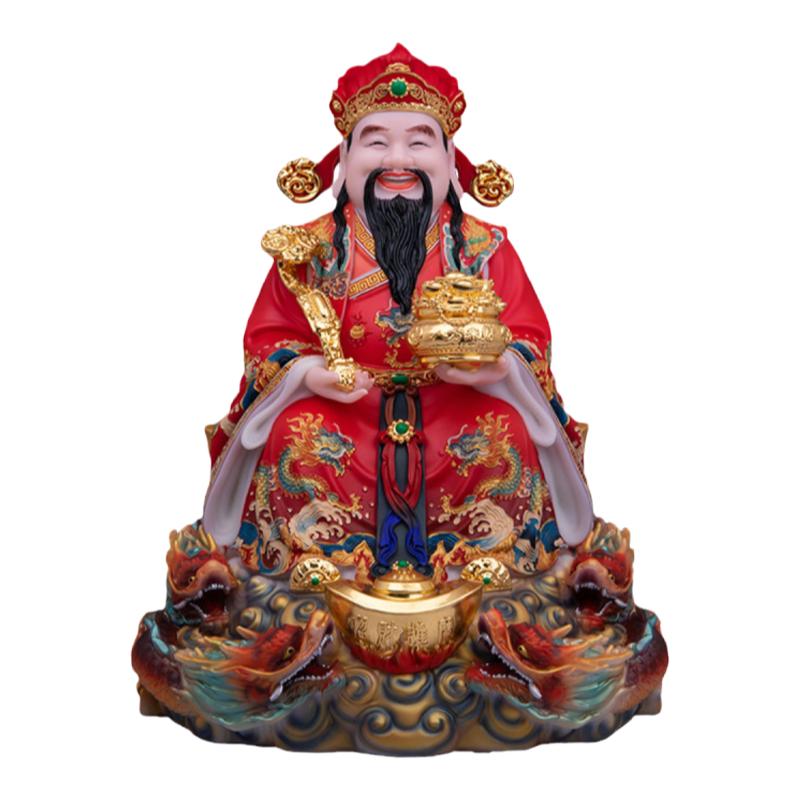 汉白玉招财店铺公司家用财神摆件