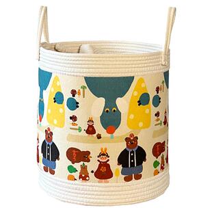 卡通折叠儿童玩具收纳桶宿舍衣服脏衣桶手提无异味车载零食收纳筐