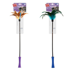 贵为猫玩具魔力逗猫棒羽毛高弹力手持防滑逗猫棒GiGwi宠物猫玩具