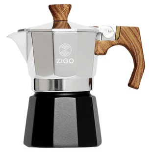zigo摩卡壶送100张滤纸1杯份家用意式煮咖啡壶户外小型手冲器具