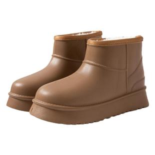 厚底雪地靴雨鞋女冬季外穿2025新款防水防滑加绒加厚保暖女士棉鞋