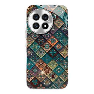 适用于一加13手机壳一加12保护套一加11高级感一加ACE3创意一加ACE2高级感新款民族图腾电镀玻璃壳镜头加高