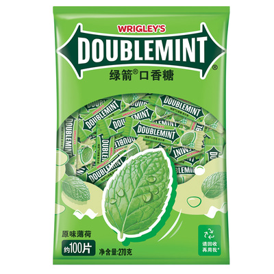 绿箭口香糖薄荷味约办公室零食