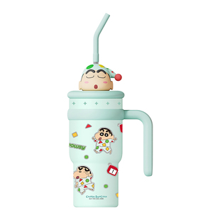 【正版蜡笔小新】公仔冰霸保温杯700ml大容量不锈钢车载吸管水杯