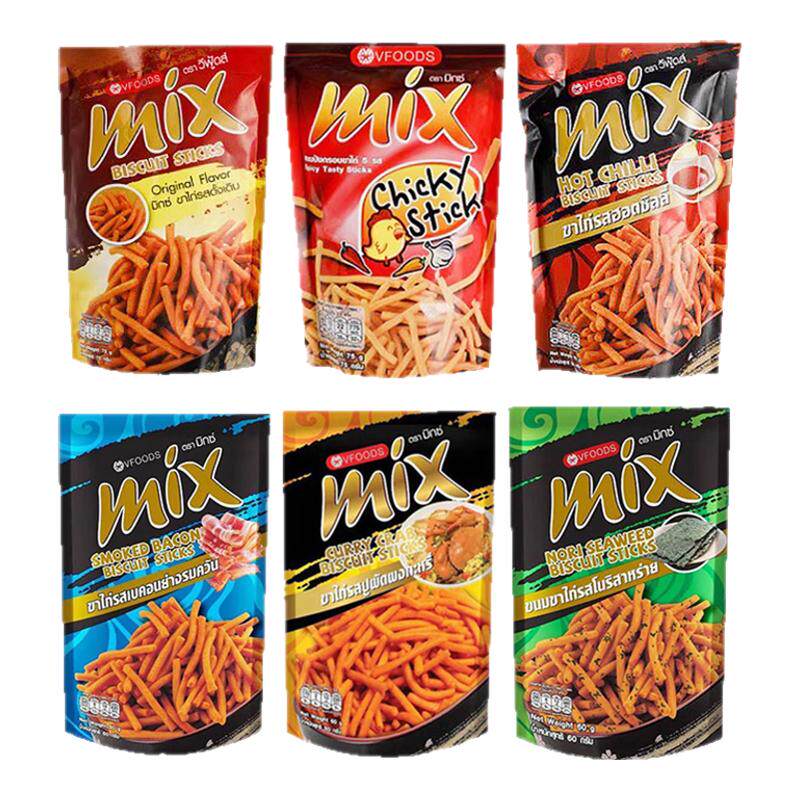 泰国进口vfoods mix脆脆条薯条儿童解馋小零食膨化休闲食品小吃