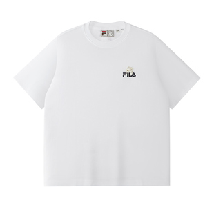 FILA FUSION|moonge 斐乐潮牌情侣短袖衫2026秋新款休闲男女T恤