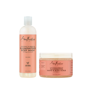 SHEA MOISTURE 椰子油&木槿花沐浴露+磨砂膏身体护理套组【临期】