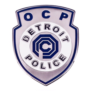 科幻电影机械器战警周边徽章ROBOCOP标志金属胸针男制服背包饰品
