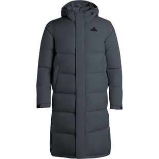 Adidas/阿迪达斯男女装简约经典外套保暖长款连帽羽绒服KF6742