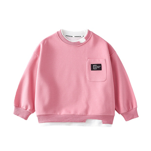 男童加绒卫衣2025秋冬新款儿童加绒加厚一体绒保暖春秋款上衣冬装