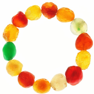 天然阿拉善玛瑙手串戈壁石七彩玛瑙手链水晶原石彩玉火山石不规则