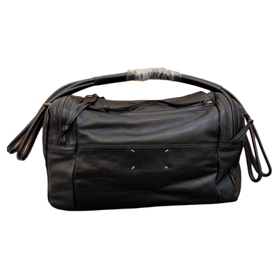 高级感男女通用极简真皮波士顿包