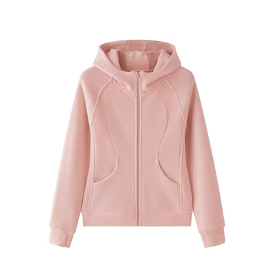 纯色美式连帽卫衣外套女秋冬季