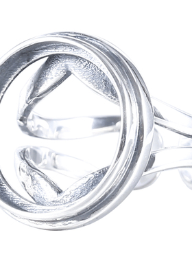 纯银戒托空托镶嵌蜜蜡戒指托