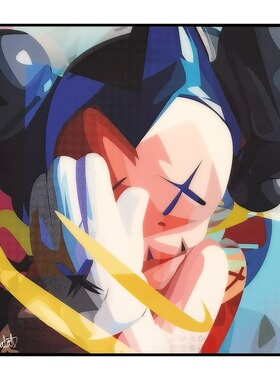 kaws/BFF卡通客厅书房波普风挂画