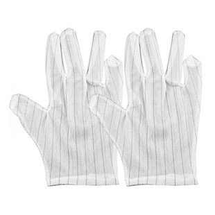 劳保防静电手套带胶粒防滑耐磨PU白手套无尘作业防护净化工作手套