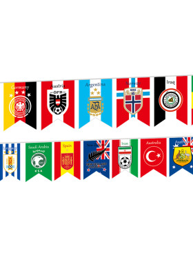 2026世界杯48强拉旗串旗挂旗