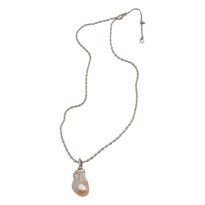 新品原创天然珍珠巴洛克吊坠项链