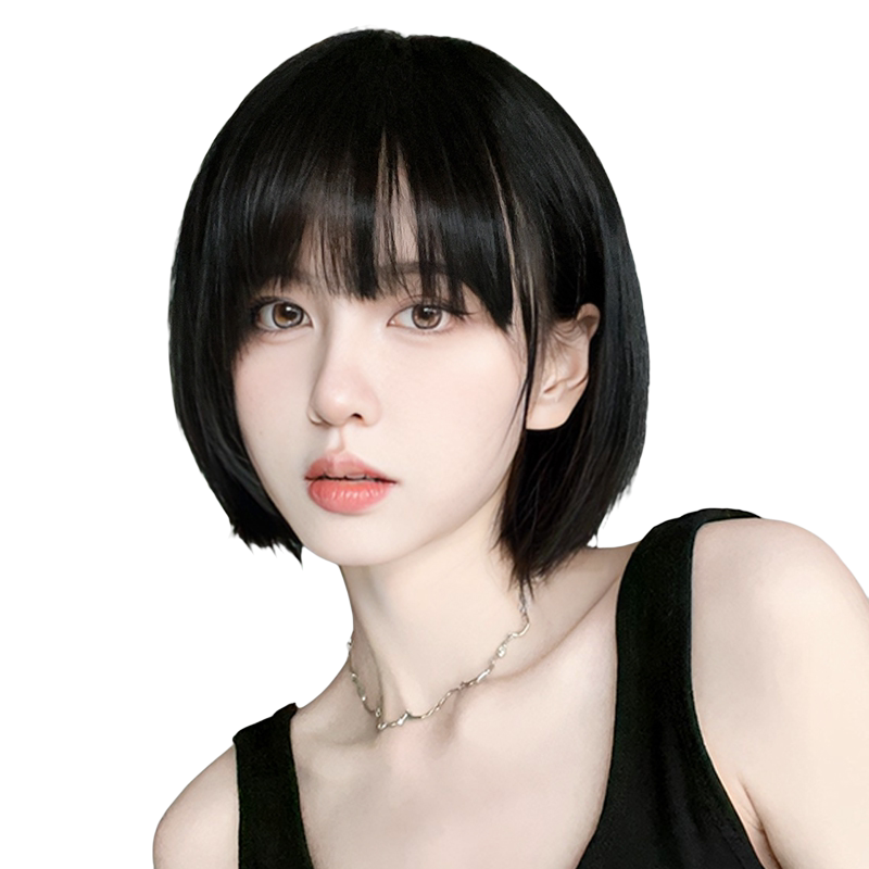 波波发真人发丝短发自然手织
