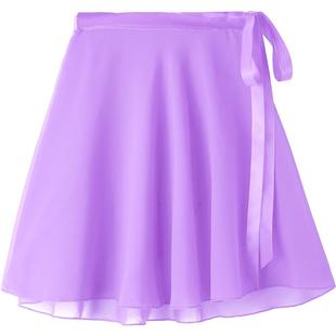 儿童舞蹈纱裙女童中国舞练功服舞蹈服芭蕾雪纺裙系带一片式半身裙