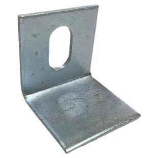 40单孔角码l型90度直角镀锌铝型材管卡钢架单边孔角铁连接件铁片