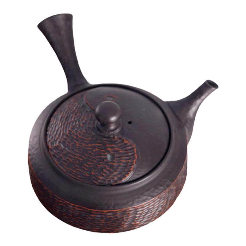 日本常滑烧茶壶益规定制款-3朱泥290ml纯手工日式紫砂侧把太极盖