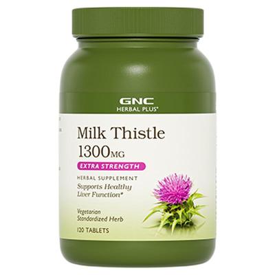 gnc护肝片奶蓟草1300mg120粒迷你