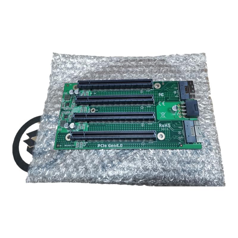 全新PCIe4.0 x4x4x4x4延长 转接 扩展 独立 SlimSAS 8654 转底板