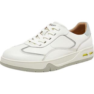 SKAP圣伽步男鞋2026春季新款休闲鞋轻便复古拼接增高男款德训鞋