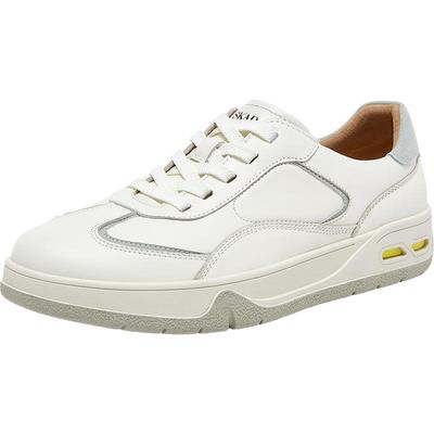 SKAP圣伽步男鞋2026春季新款休闲鞋轻便复古拼接增高男款德训鞋