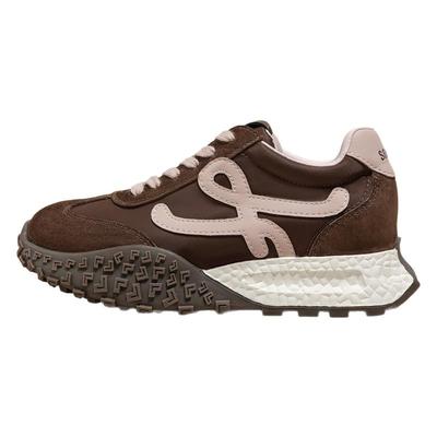 snowelf~棕色运动休闲鞋子