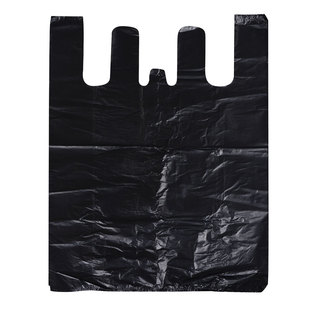 手提垃圾袋加厚超大号黑色背心马甲方便购物袋批发搬家打包塑料袋