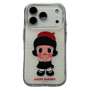 可爱卡通molly茉莉公主适用苹果17Promax手机壳iphone16pro新款13小众16pm带链条15pm硅胶17pro磨砂14全包套