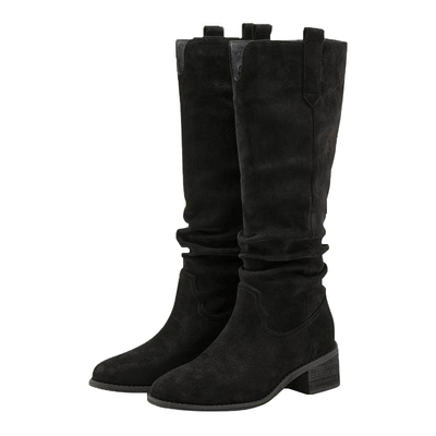 星期六复古粗跟西部牛仔靴