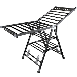 名至晾衣架多功能可折叠阳台落地室内家用晒被子神器凉衣杆晒衣架