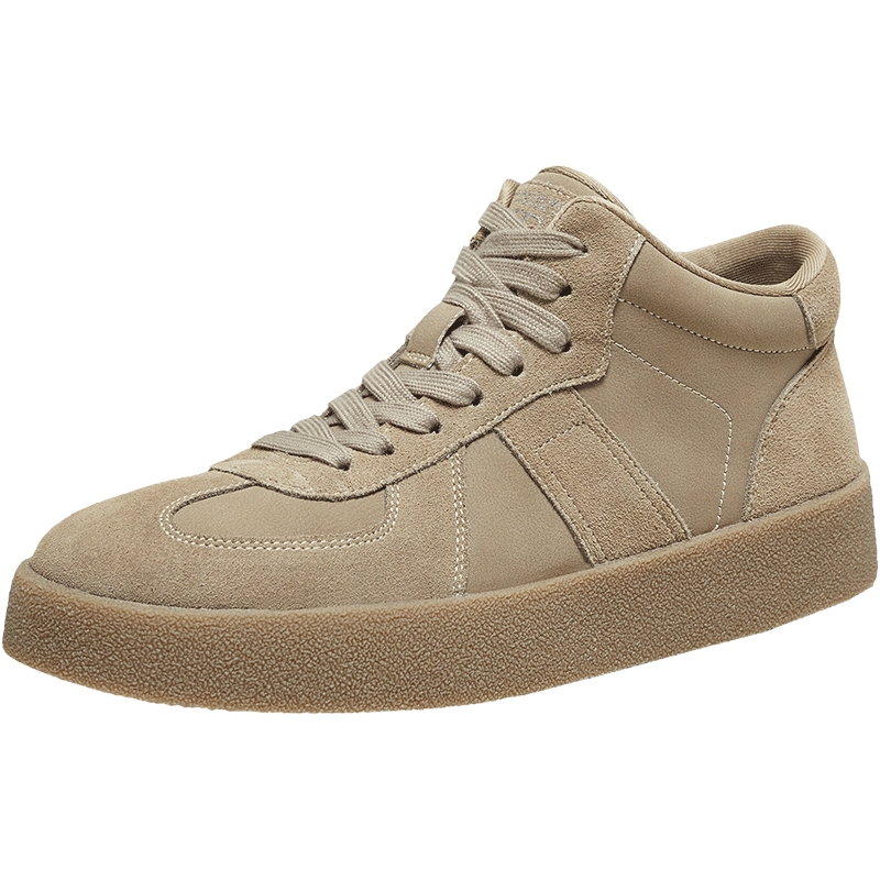 TATA他她男鞋时尚德训高帮鞋舒适休闲厚底板鞋2025年冬新PGG01DM5