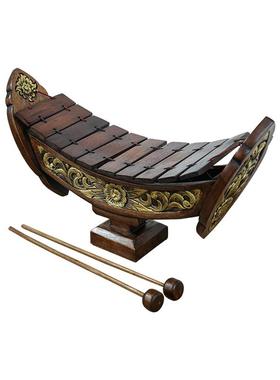 泰国工艺品一帆风顺木雕摆件东南亚装饰客厅玄关创意摆件乐器木琴