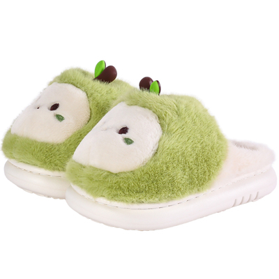 秀才胡同苹果儿童棉拖鞋保暖防滑