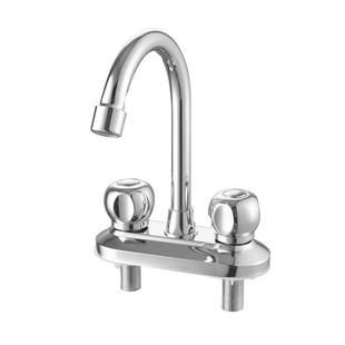 全铜洗脸盆菜盆水龙头冷热双孔面盆台盆洗脸盆水龙头卫生间混水阀