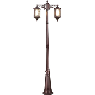 庭院灯3米户外防水太阳能家用院子220v别墅新中式双头室外高杆灯