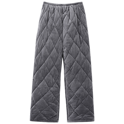 芬腾可安珊瑚绒夹棉睡裤三层加厚