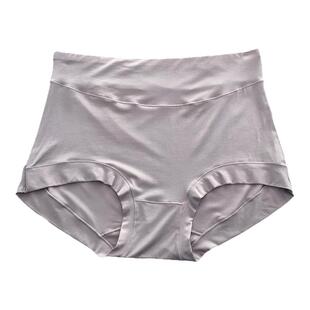盈康女士内裤纯色加大裸感高腰莫代尔柔软薄款弹力舒适三角6616