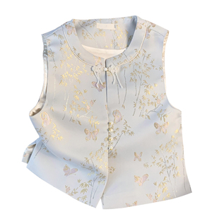 新中式国风马夹背心女春夏2025年新款古风汉元素无袖唐装马甲上衣