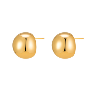 老钱风金色半圆形耳环女耳钉2026新款爆款高级感秋冬大气银色耳饰