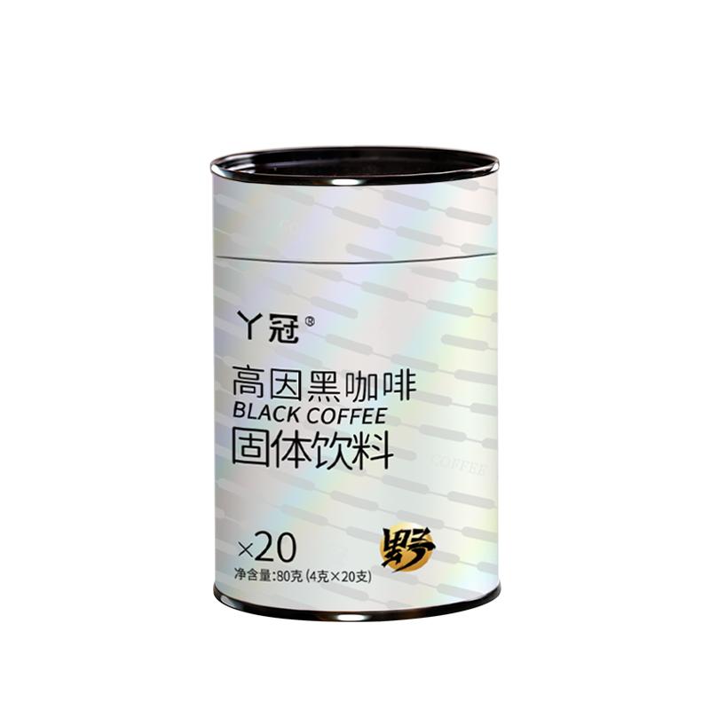 轩哥同款】丫冠高因黑咖啡零脂速溶健身提神美式拿铁纯黑咖啡学生
