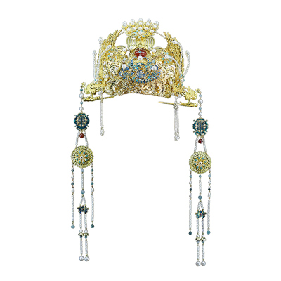 明制婚嫁凤凰挑牌奢华大气头饰