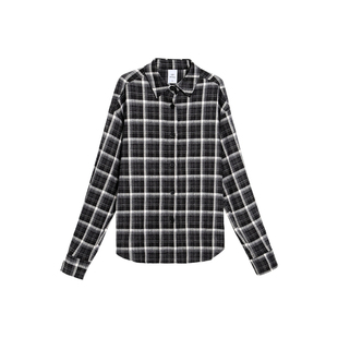 TurnSignal条纹格子衬衫外套女秋季2025新款休闲宽松长袖衬衣上衣