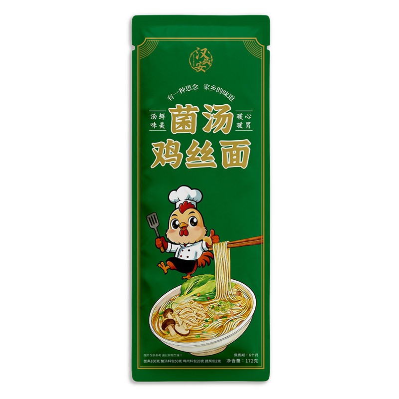 汉安庄园菌汤鸡丝面非油炸挂面